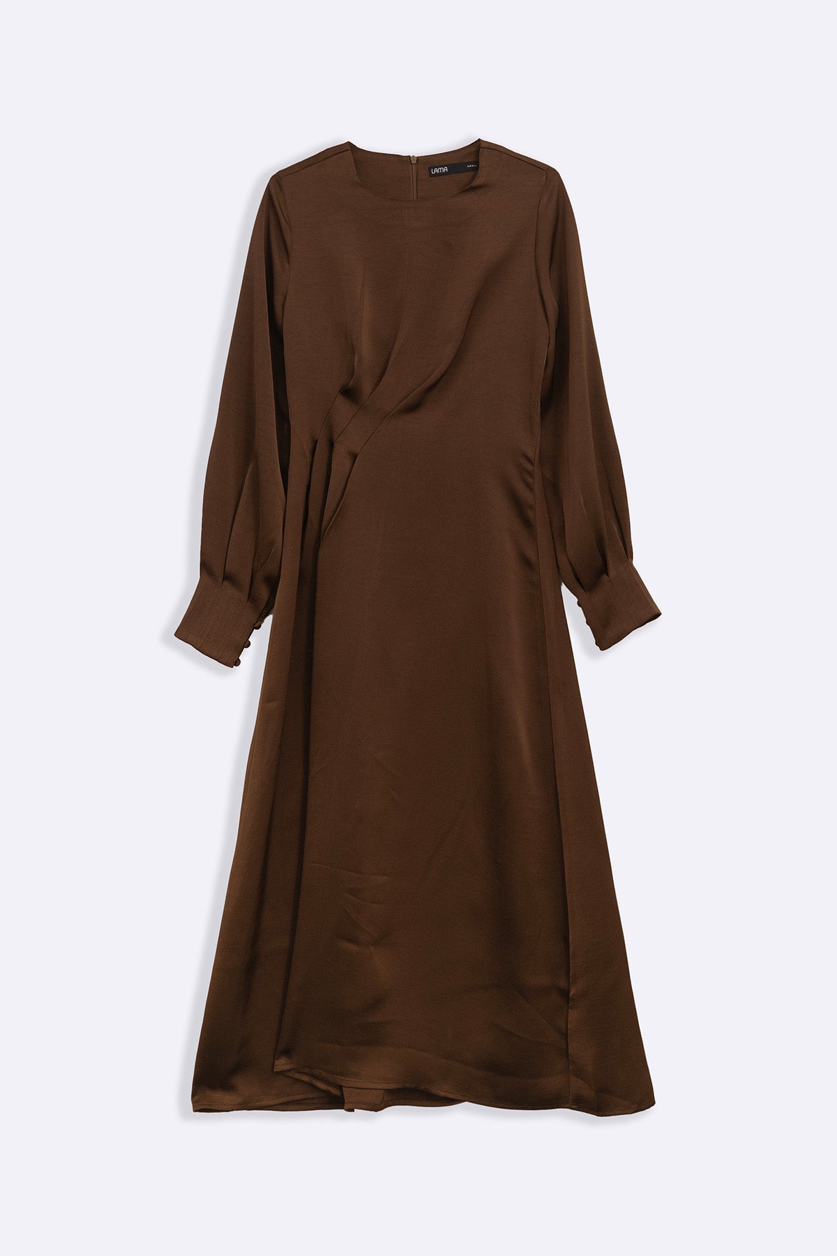 BROWN STUDIO SATIN DRESS