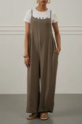 TAUPE EASY STRAP JUMPSUIT