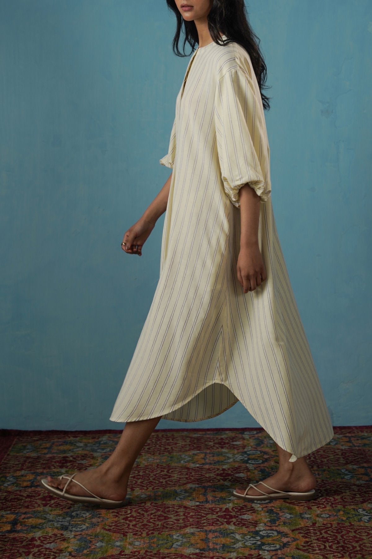 YELLOW LEMON LINE SUMMER DRESS
