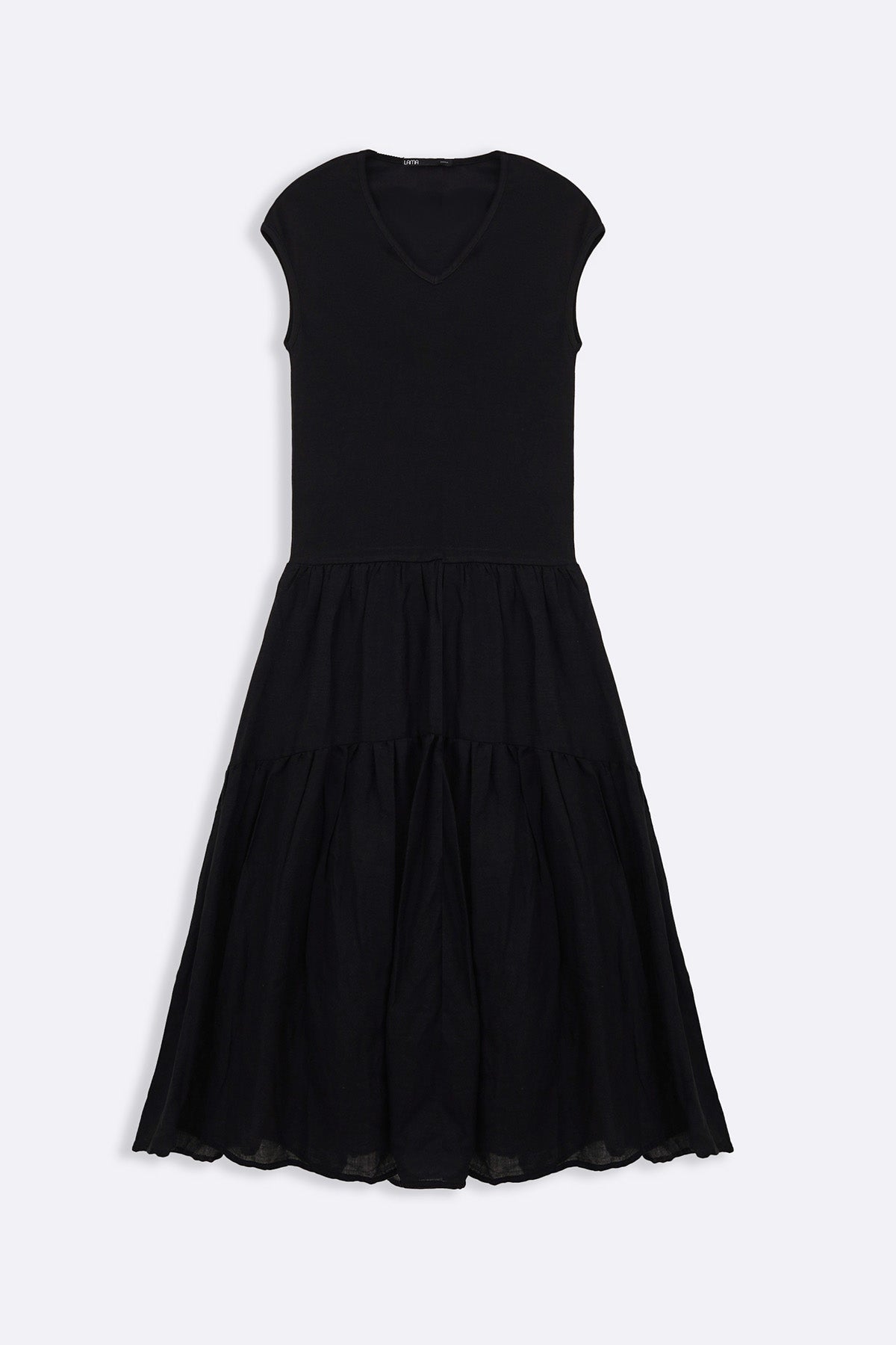 BLACK TIERED DRESS