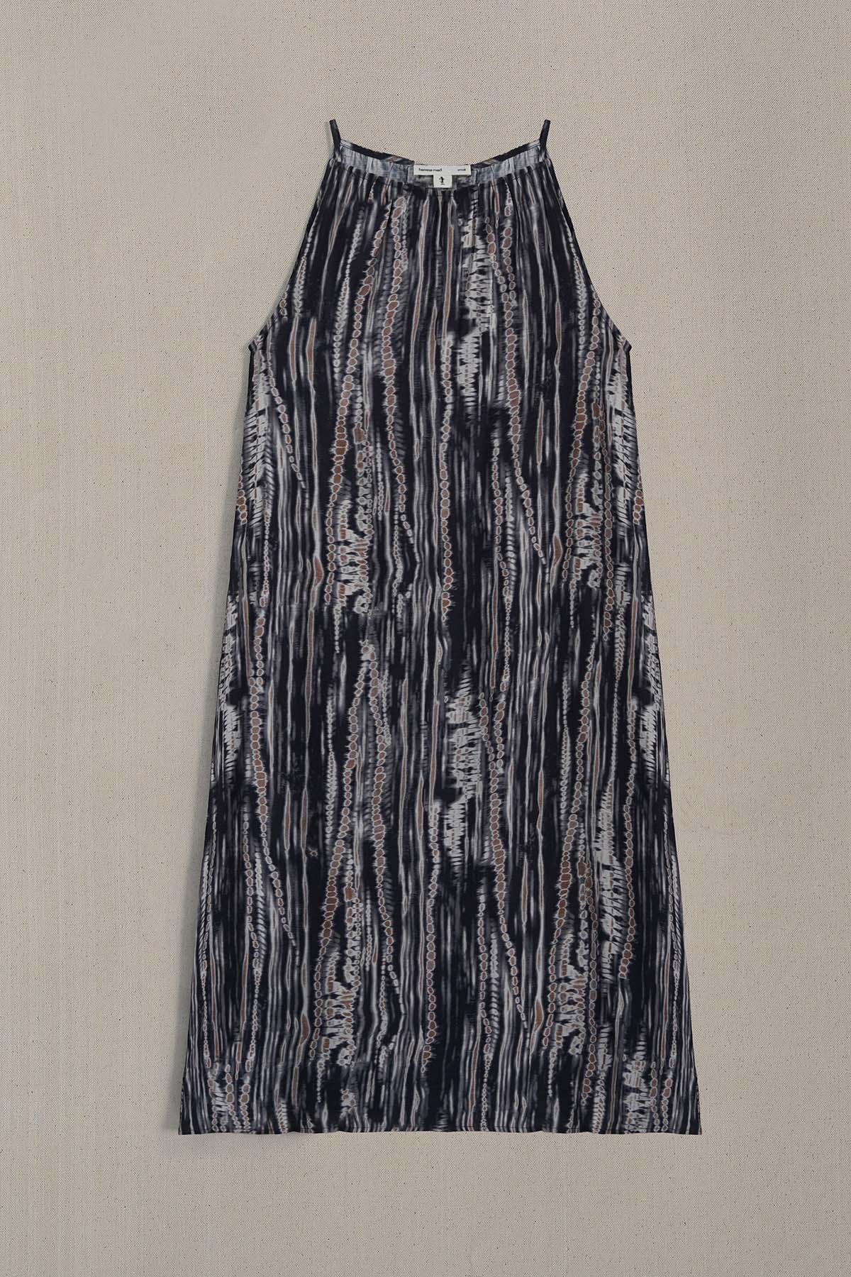 BLACK MONO TIDE DRESS