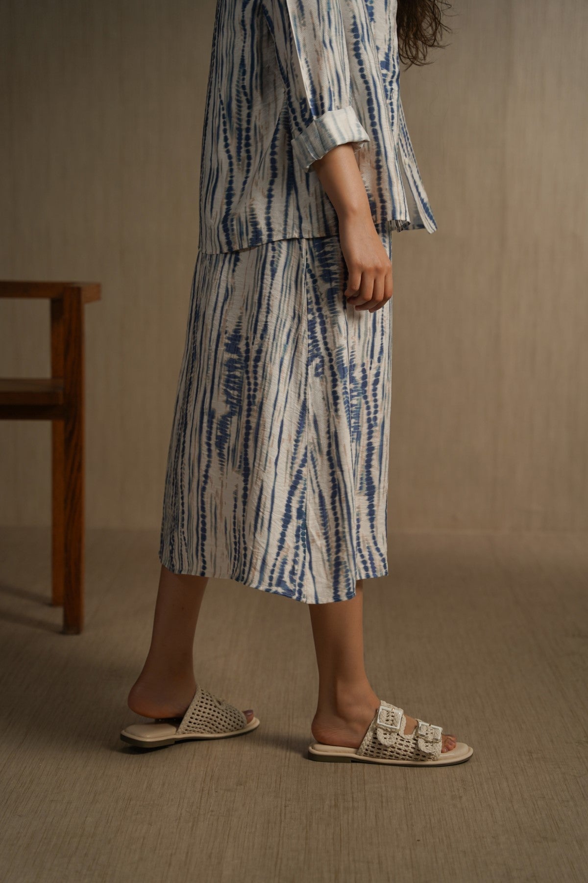 BLUE MONO TIDE DRESS