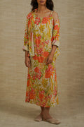 CORAL GARDENIA SLIP DRESS