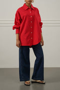 ROSE TENCEL LINEN CUT HEM SHIRT