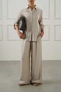 OAT WHITE V COLLARED SHIRT