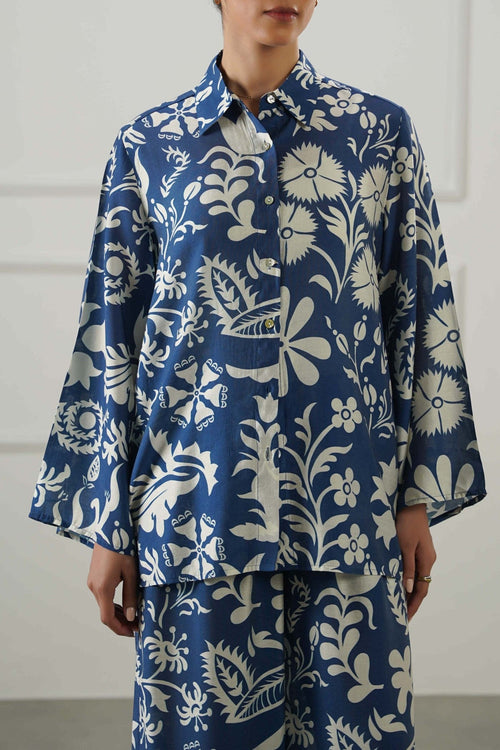 BLUE BUKETAN BUTTON DOWN SHIRT