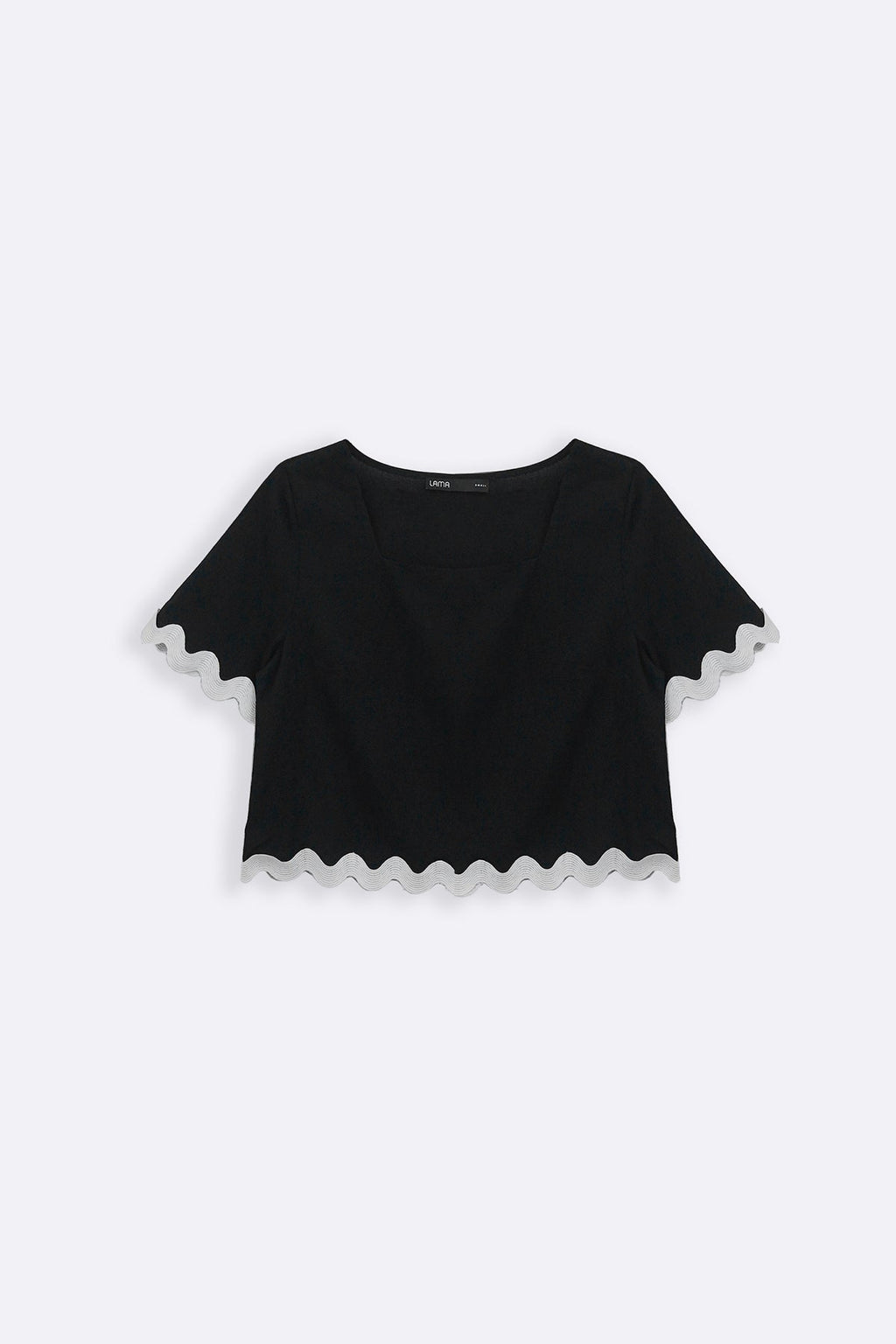 BLACK RIC RAC TOP
