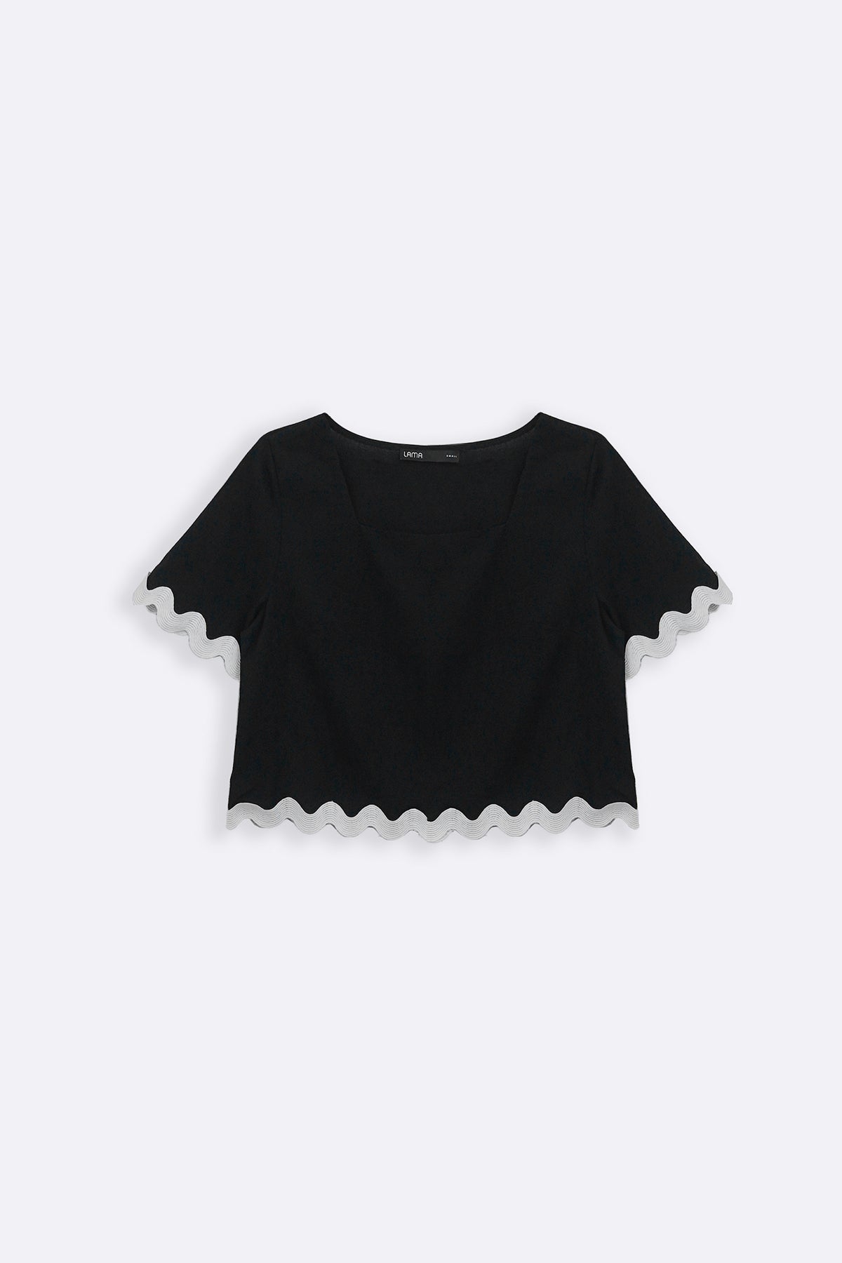 BLACK RIC RAC TOP