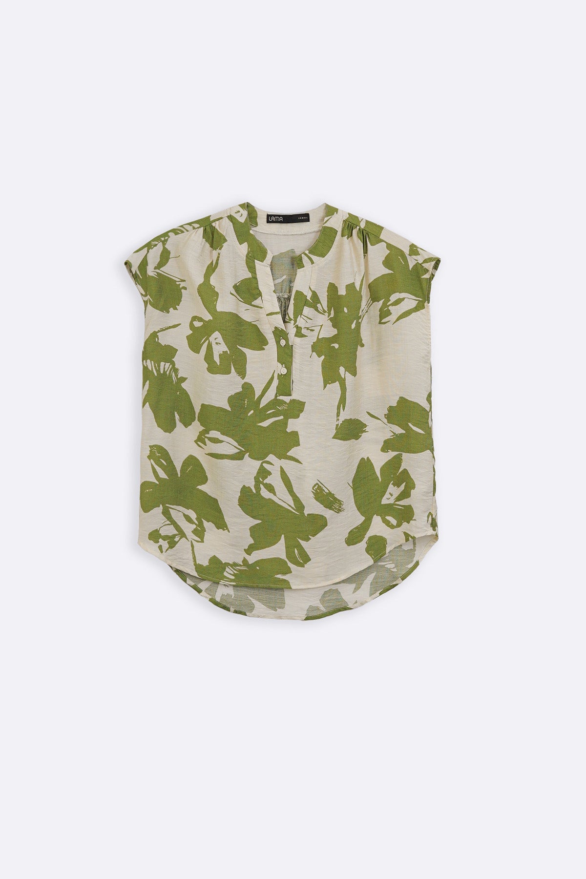 GREEN ABSTRACT RESORT SHIRT