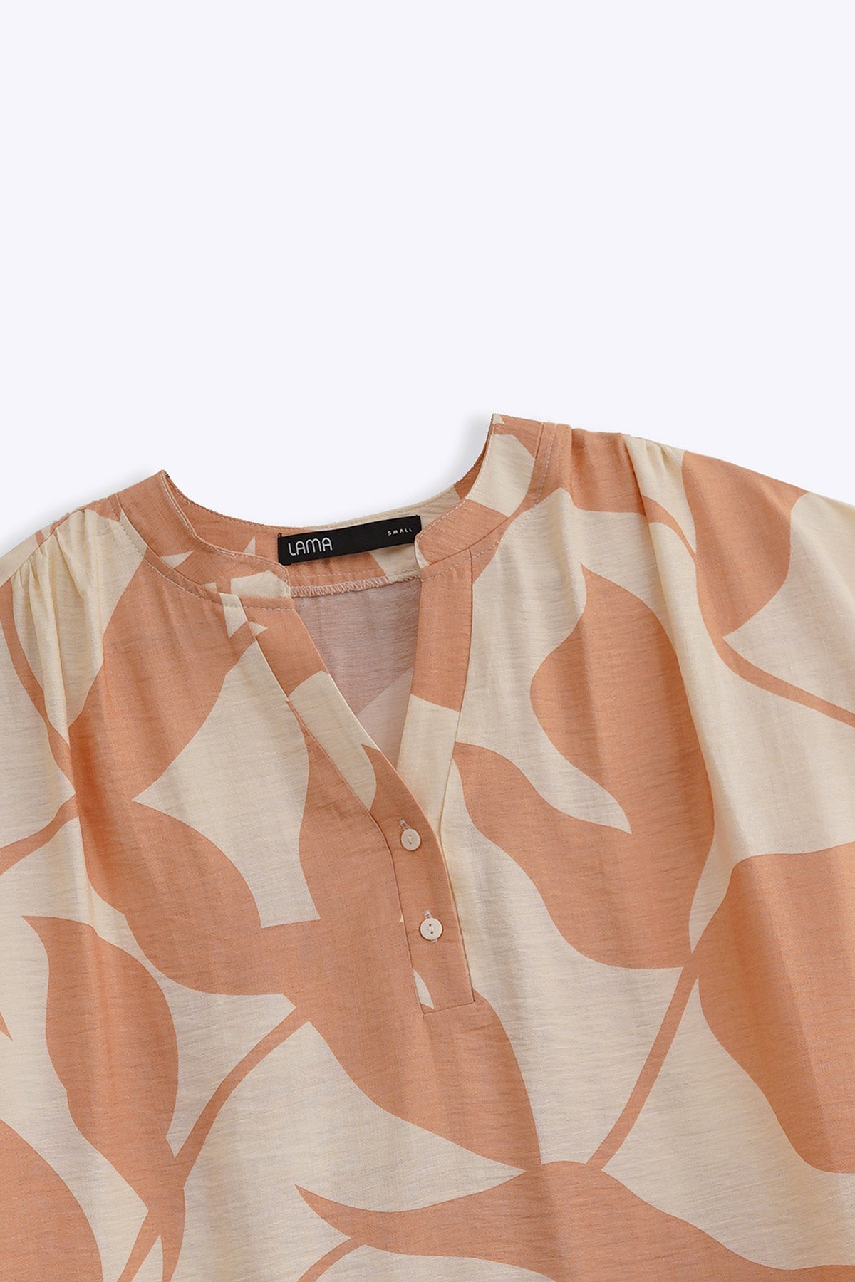 TEA PINK ABSTRACT RESORT SHIRT