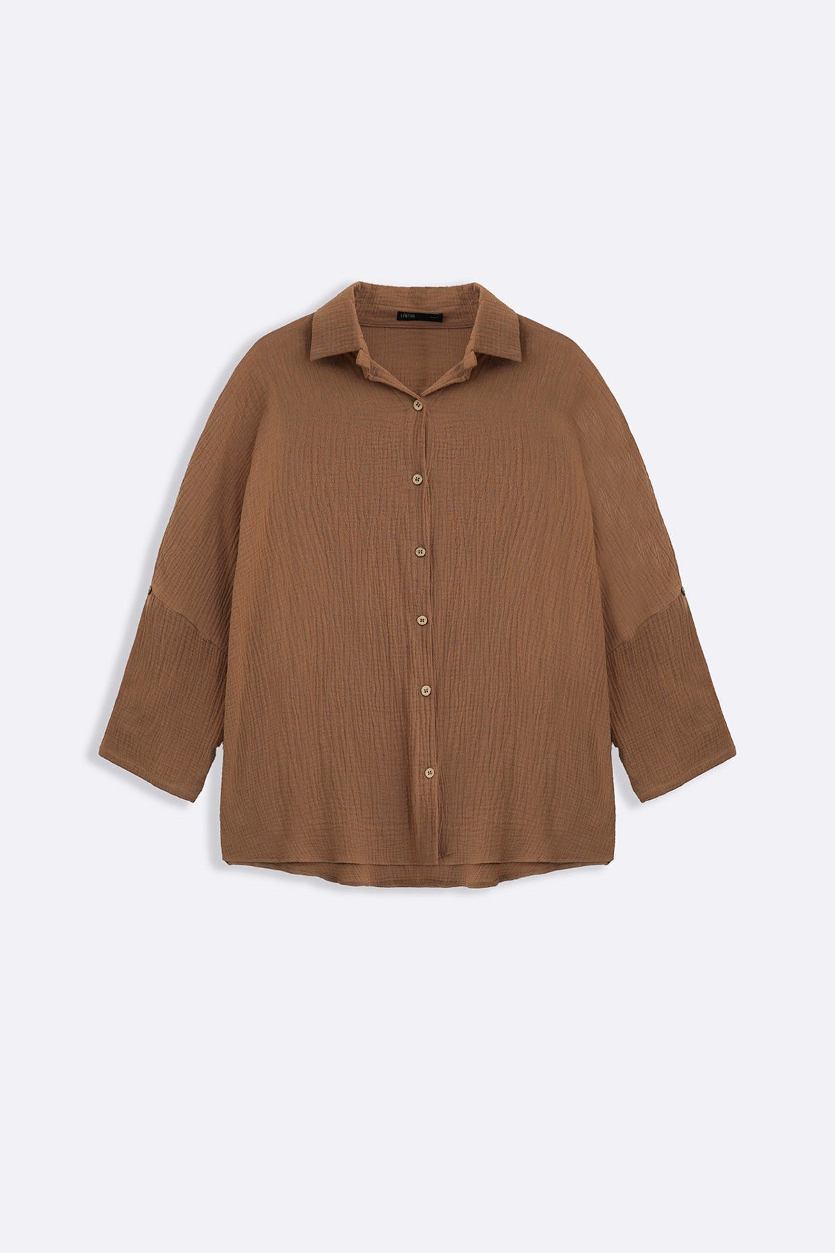 BROWN EVERYDAY MUSLIN SHIRT
