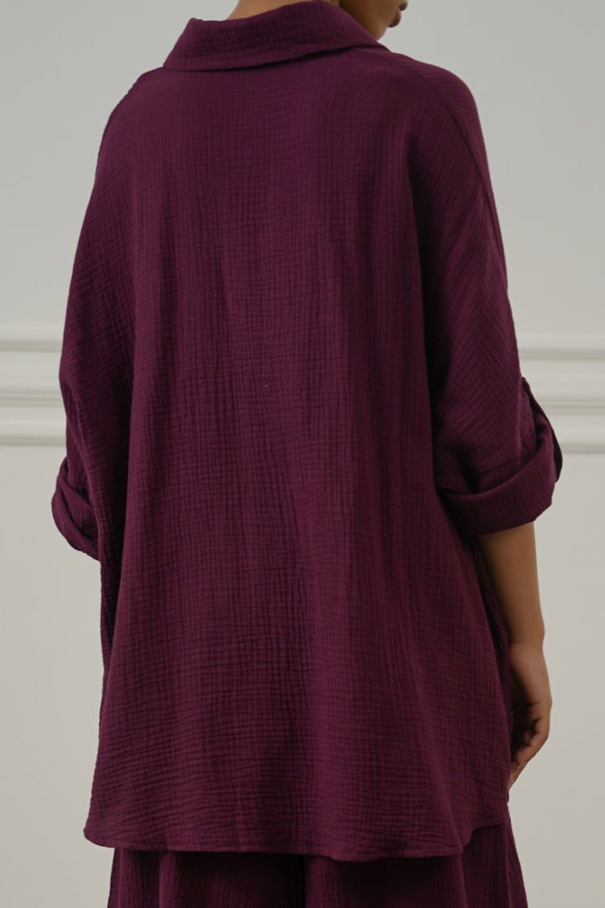 WINE EVERYDAY MUSLIN SHIRT