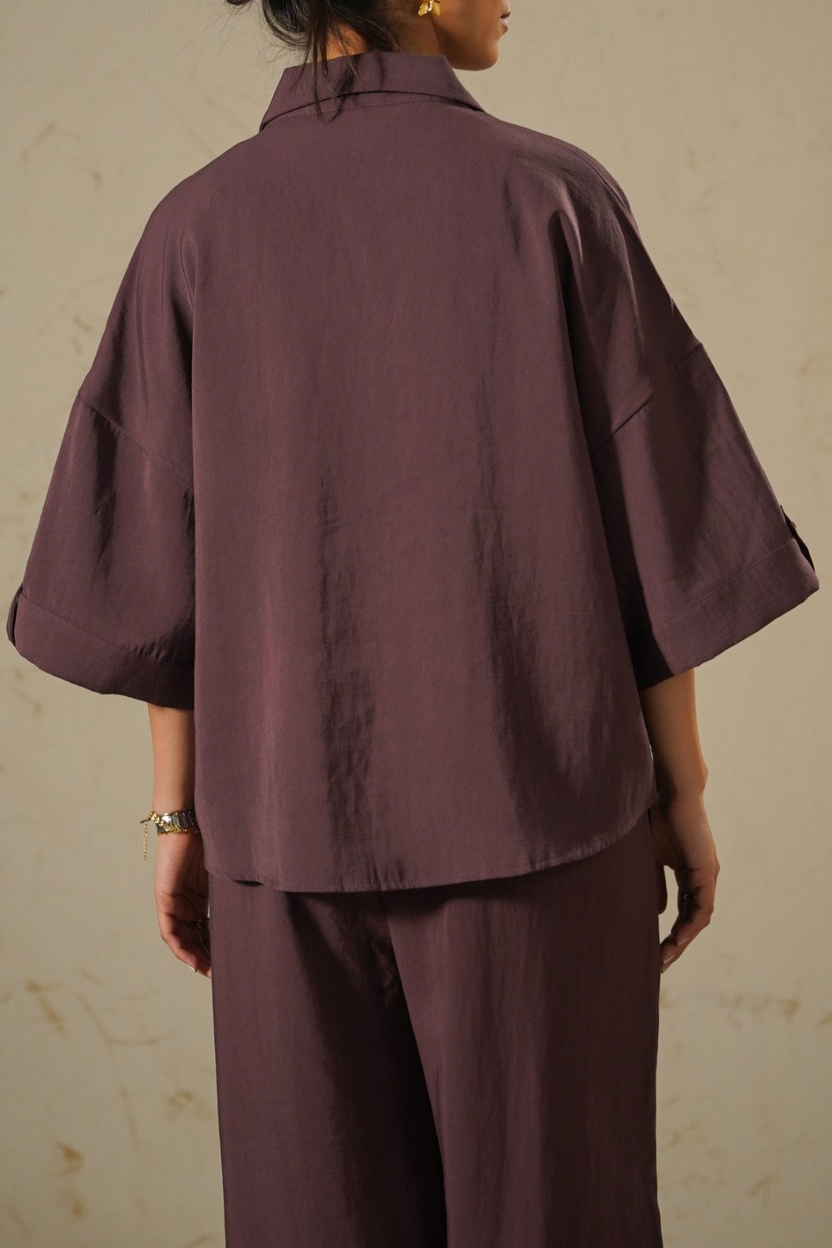 BEETROOT LYOCELL STONEWASH SHIRT