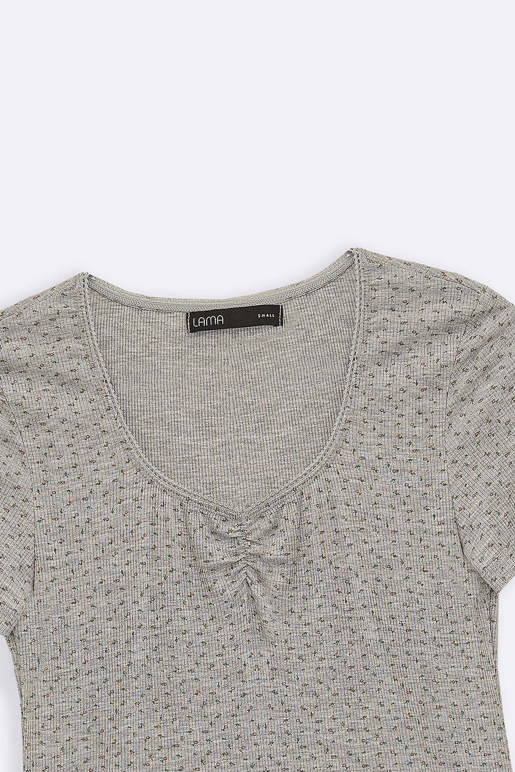 GREY RIBBED DOLL TEE