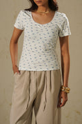 WHITE RIBBED DOLL TEE