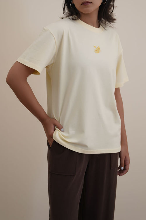 BUTTER YELLOW ANDA PARATHA TEE