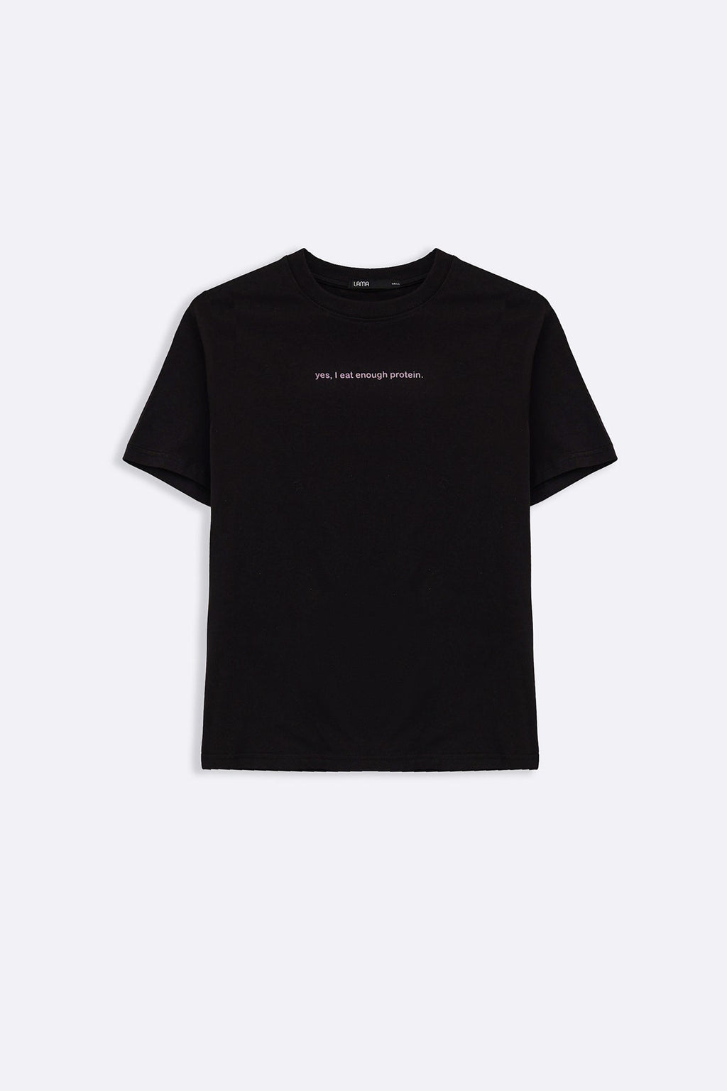 BLACK I EAT ENOUGH PROTEIN TEE