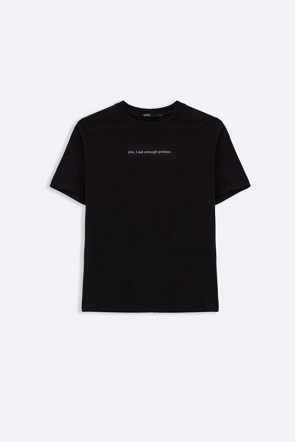 BLACK I EAT ENOUGH PROTEIN TEE