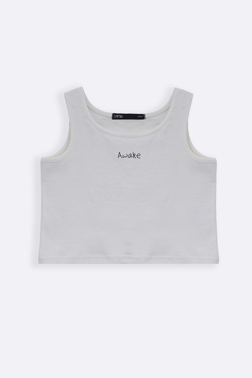 WHITE BASIC SHORT TANK
