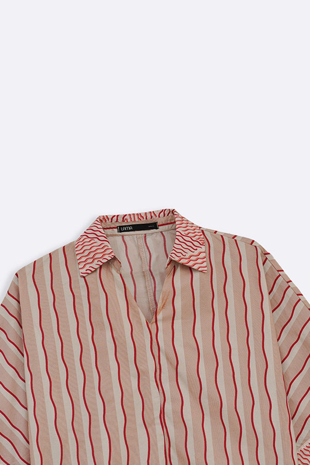 PINK STRIPED COTTON BLOUSE