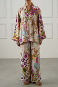 BEIGE GARDEN KALEIDOSCOPE BLOUSE