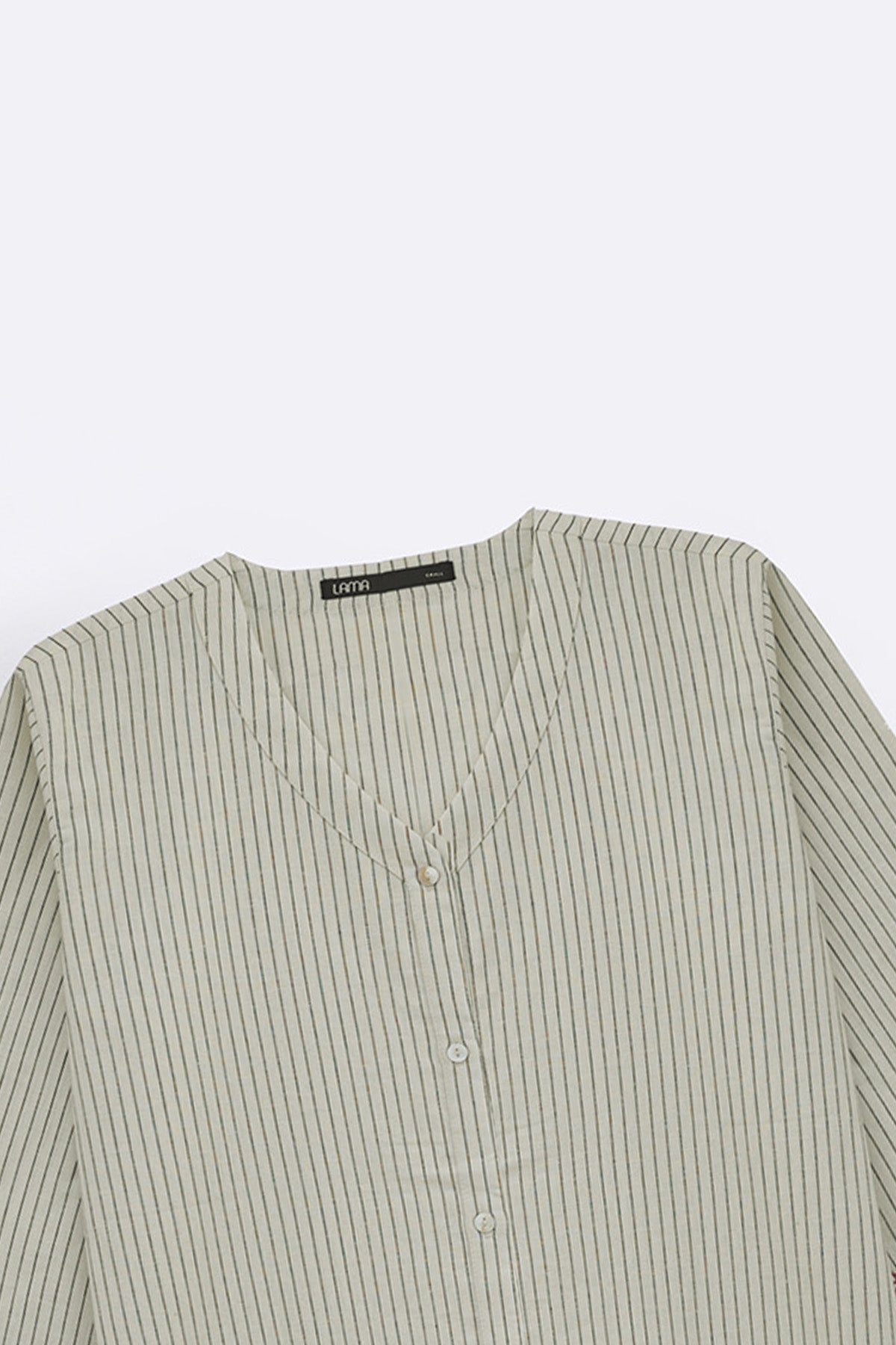ECRU CHERRY STORY PINSTRIPE SHIRT
