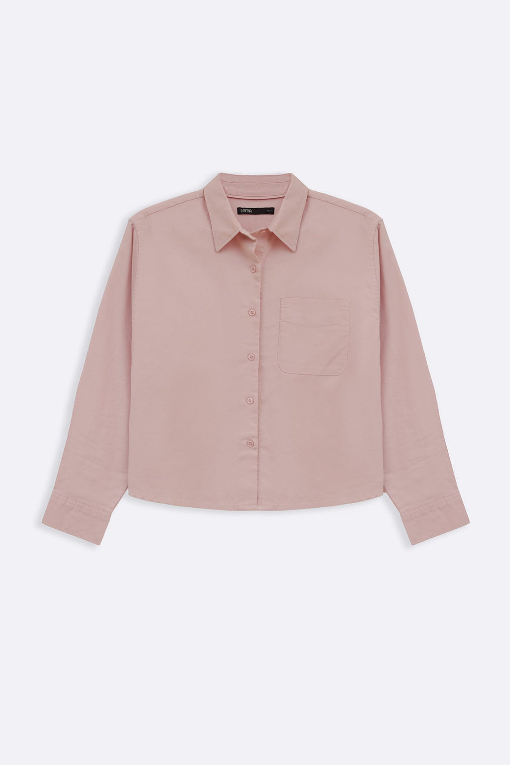PINK OXFORD CROPPED SHIRT