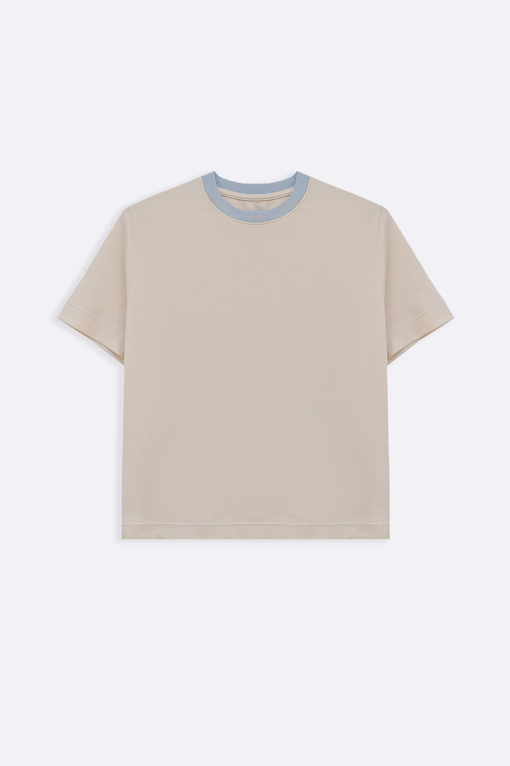 IVORY CROPPED CONTRAST TEE