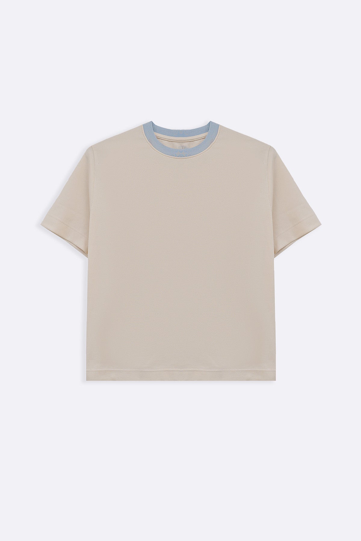 IVORY CROPPED CONTRAST TEE