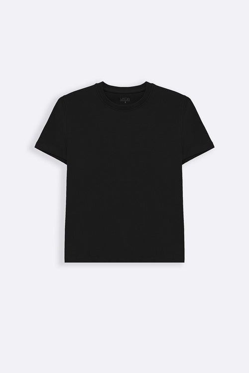 BLACK CASUAL EVERYDAY TEE