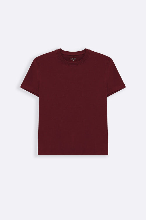MAROON CASUAL EVERYDAY TEE