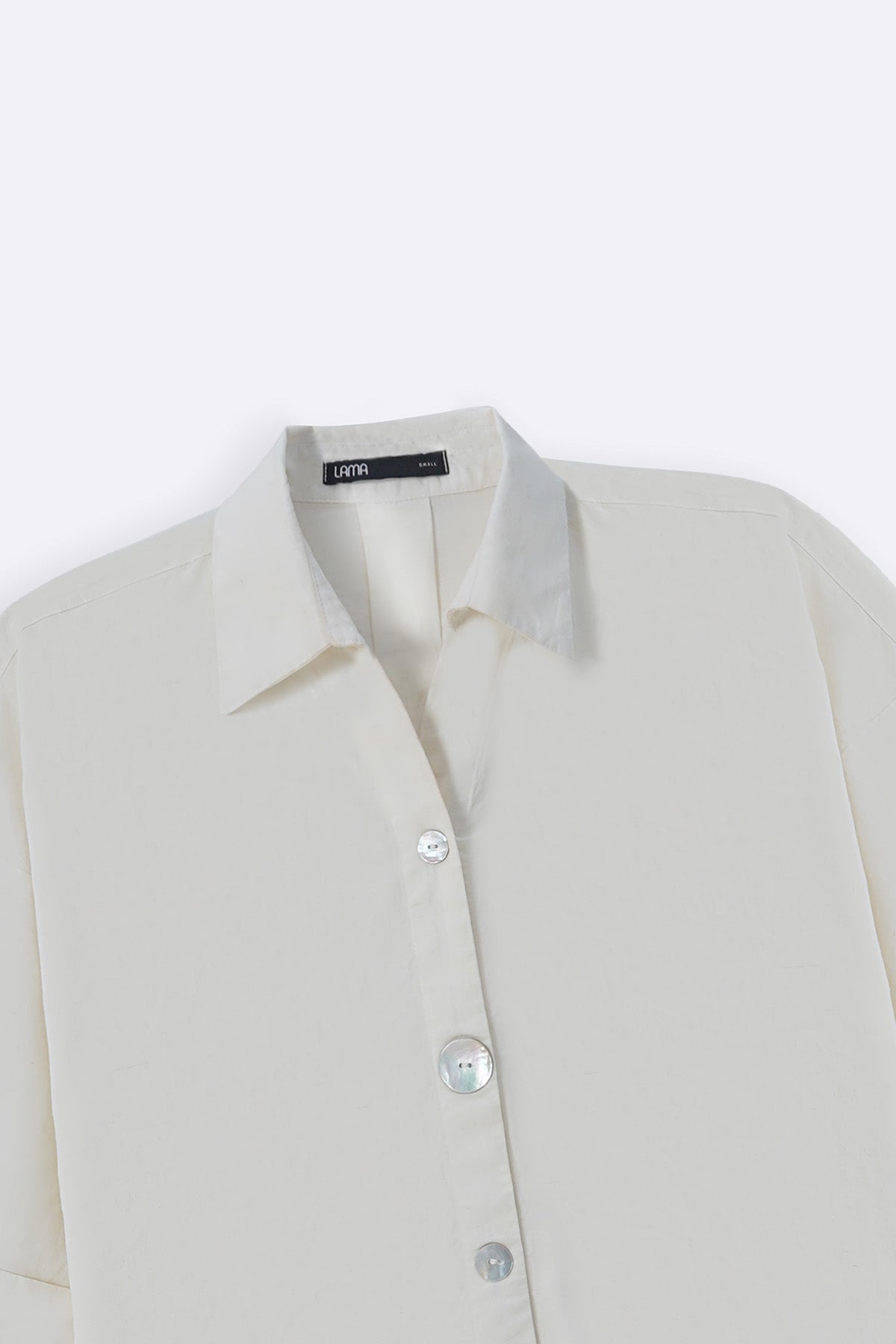 ECRU LYOCELL LINEN BUTTON SHIRT