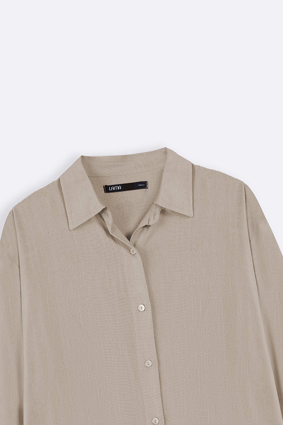 BEIGE EVERYDAY LINEN BLEND SHIRT