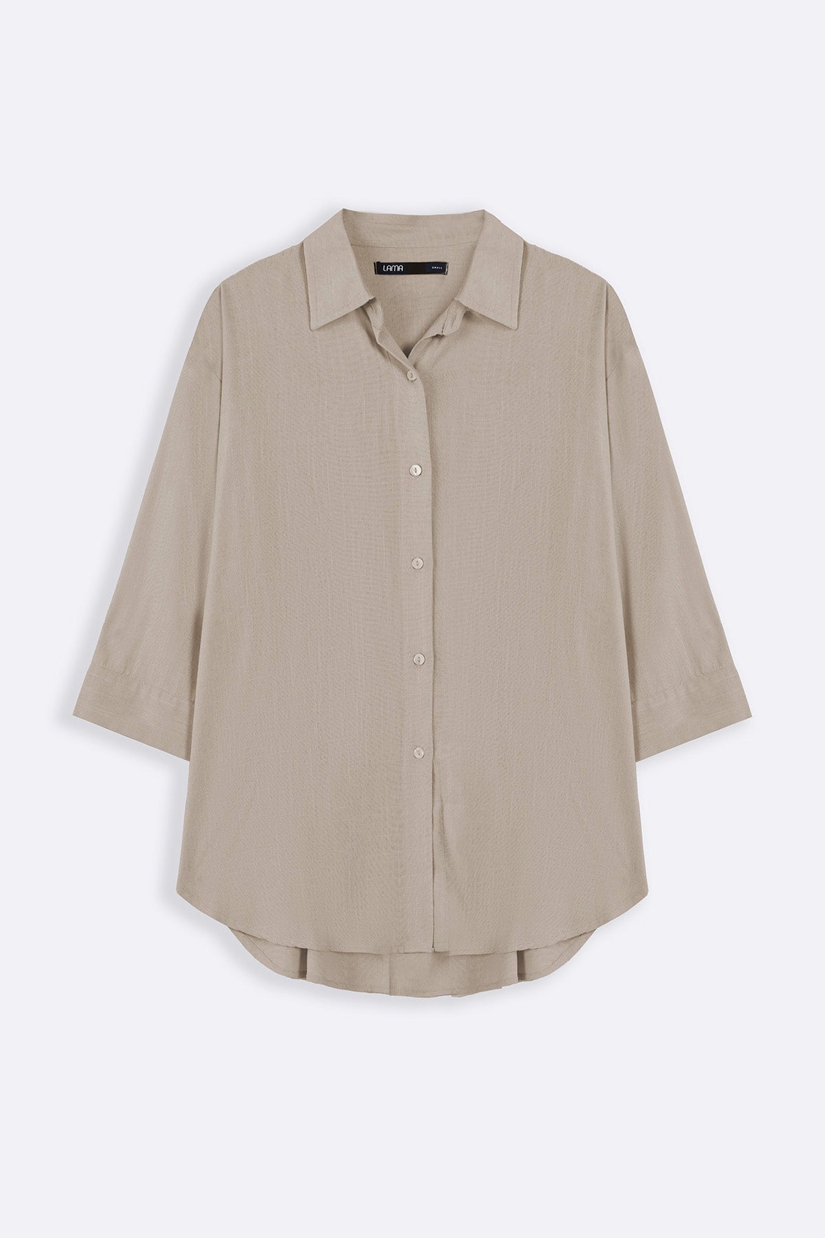 BEIGE EVERYDAY LINEN BLEND SHIRT