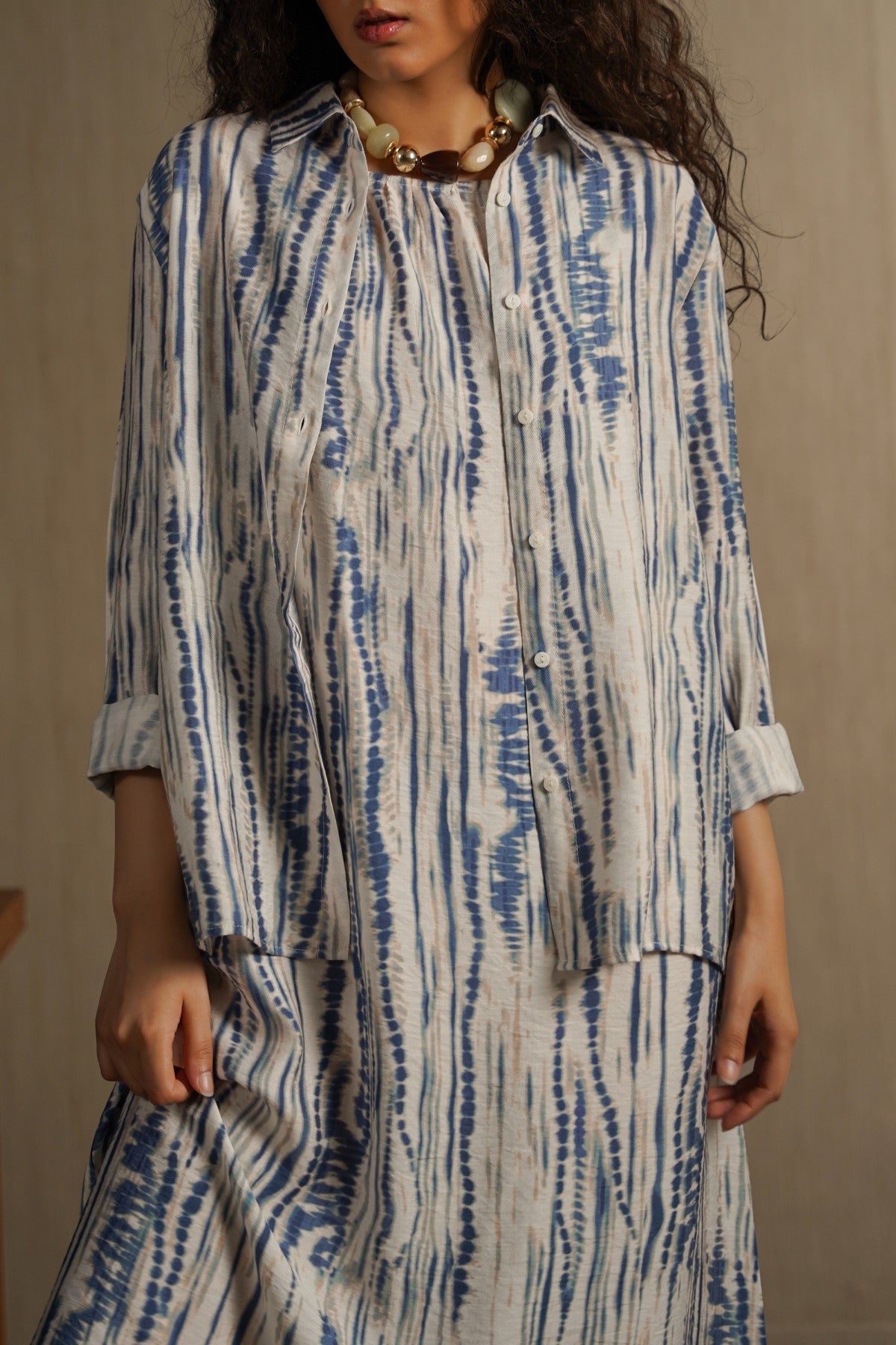 BLUE MONO TIDE SHIRT