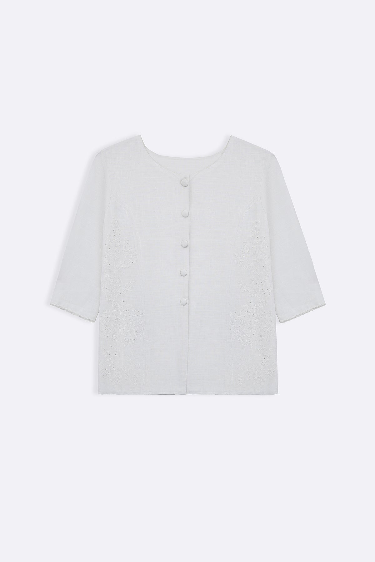 OFF WHITE ARTISAN LINEN-COTTON TUNIC