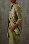 GREEN PISTACHIO BRODERIE SHIRT