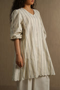 OFF WHITE COASTAL STRIPED TUNIC