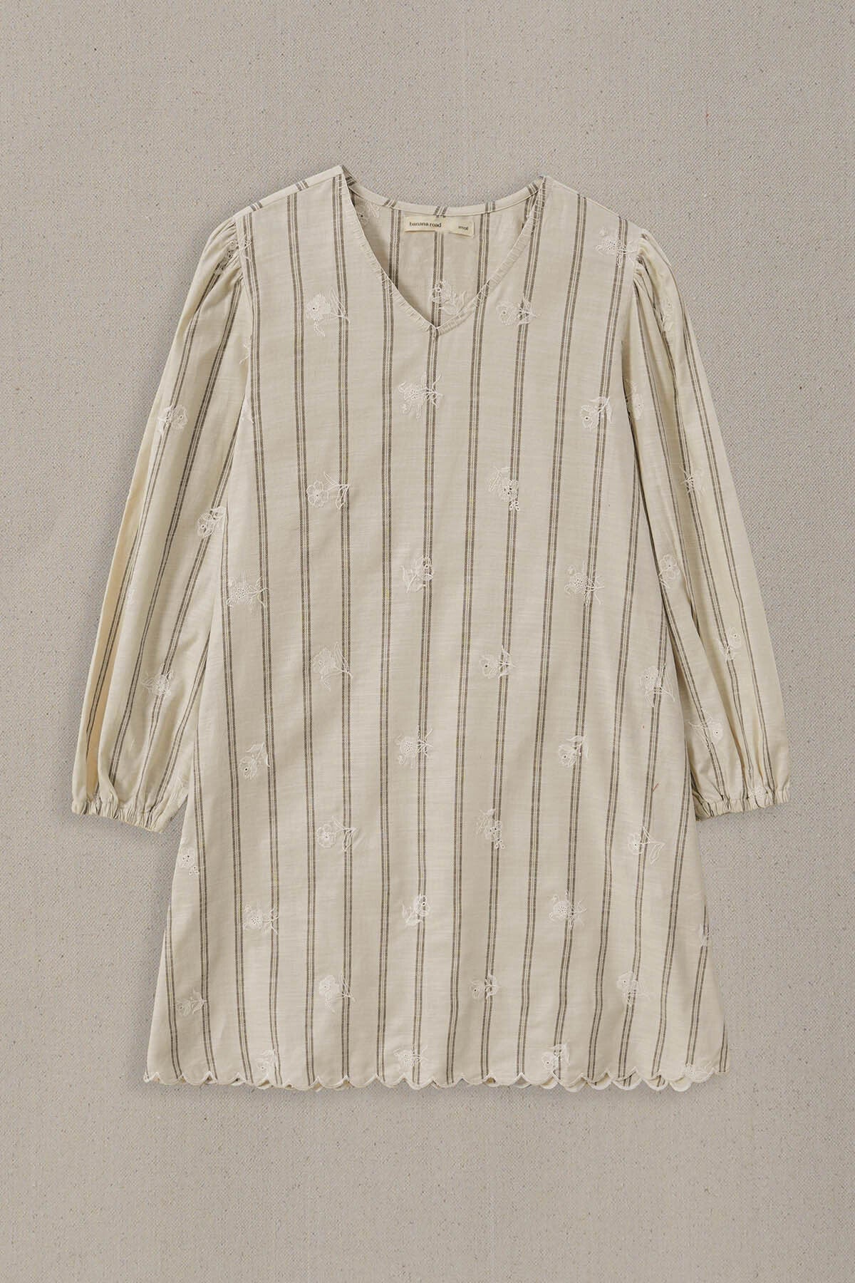 OFF WHITE COASTAL STRIPED TUNIC