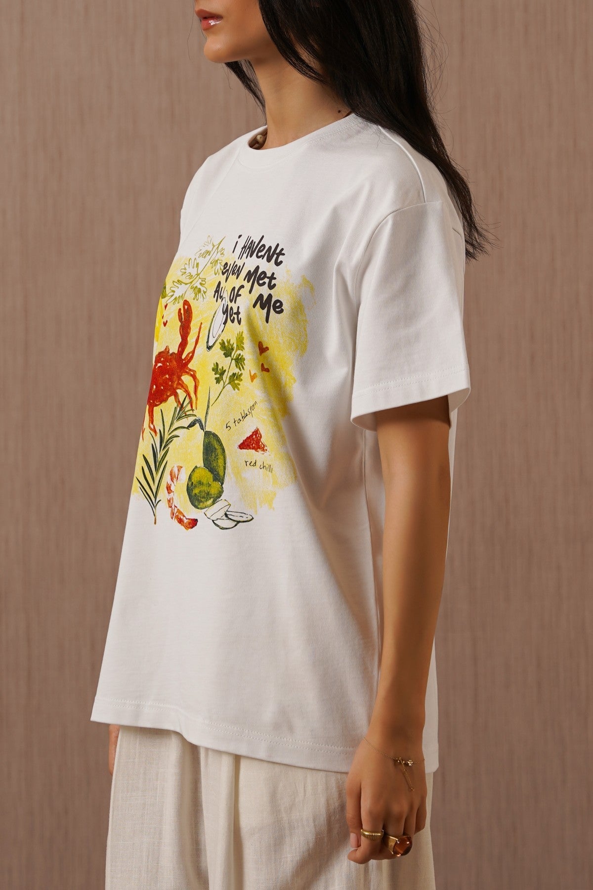 WHITE CRAB & FERN TEE