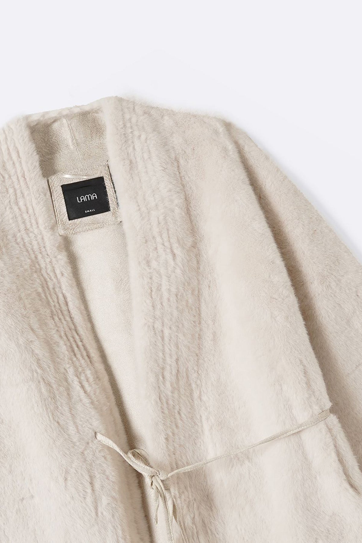 OFF WHITE LUXE FUR WRAP COAT