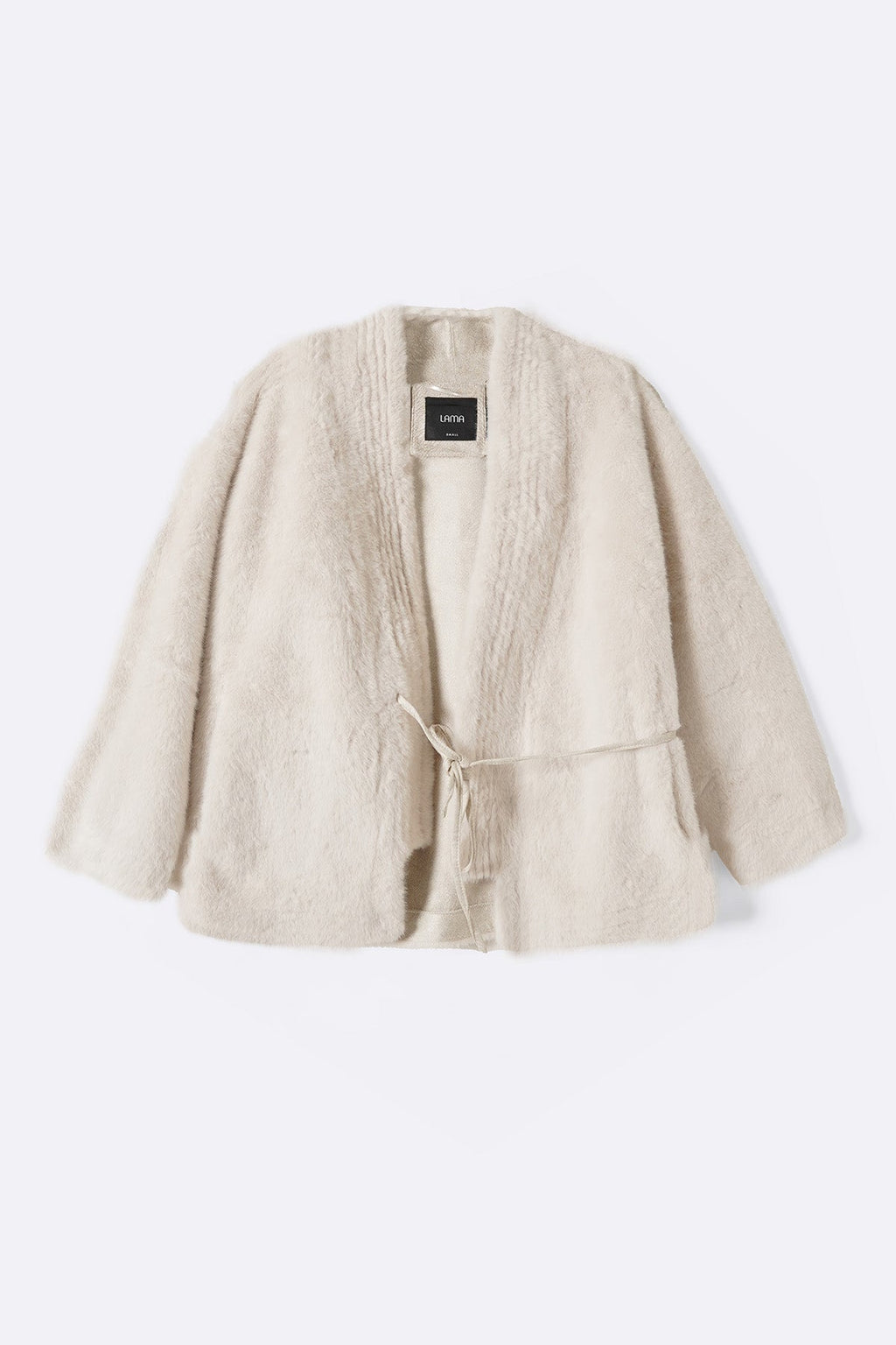OFF WHITE LUXE FUR WRAP COAT