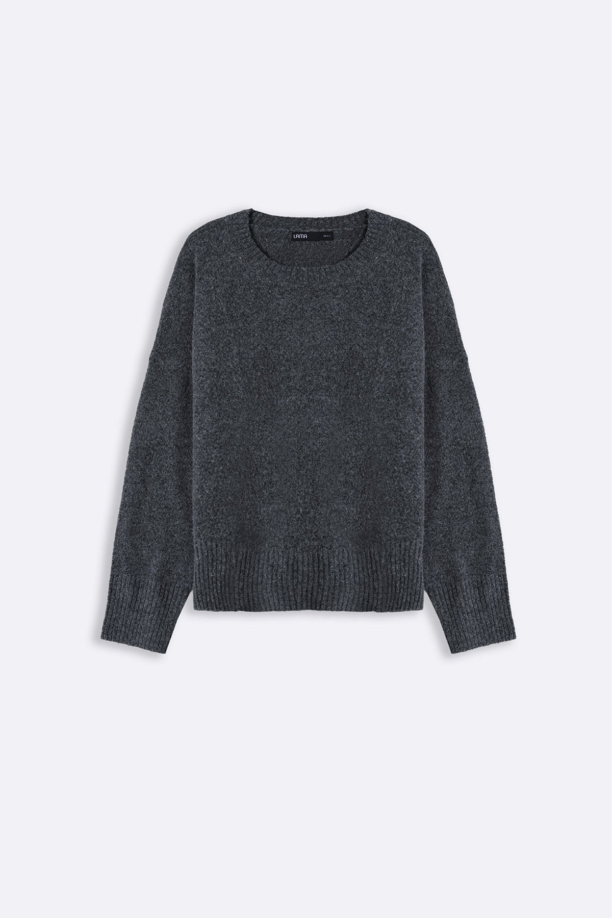 GREY FINE KNIT SWEATER