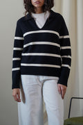 BLACK POLO STRIPED JUMPER