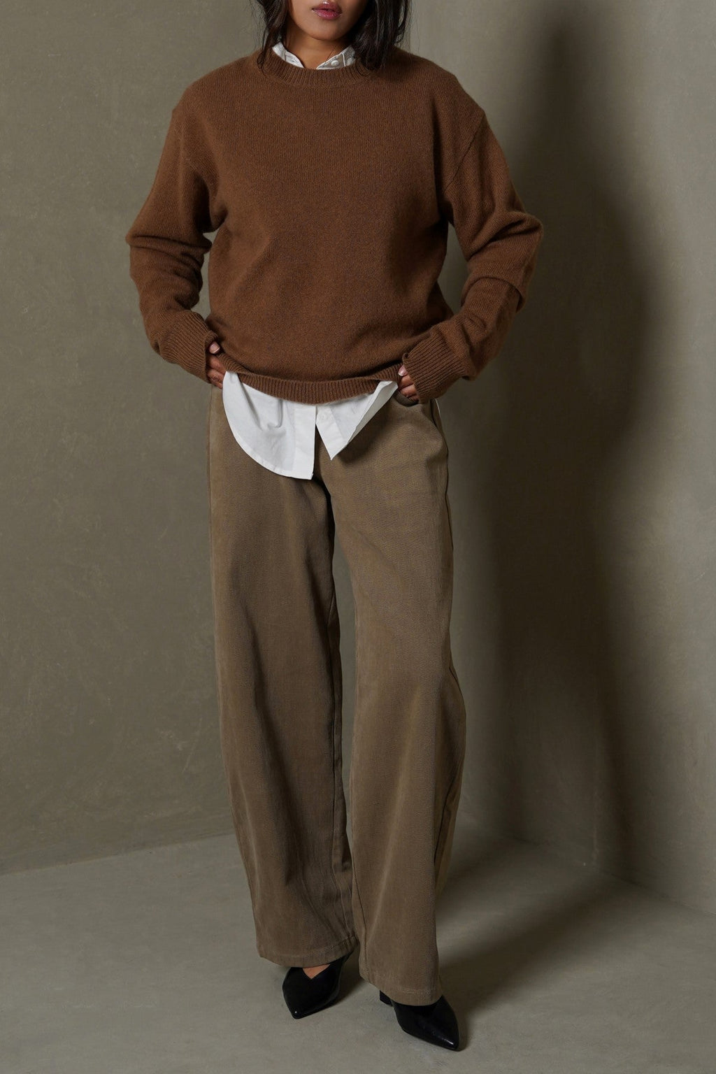 CAMEL PURE WOOL JUMPER