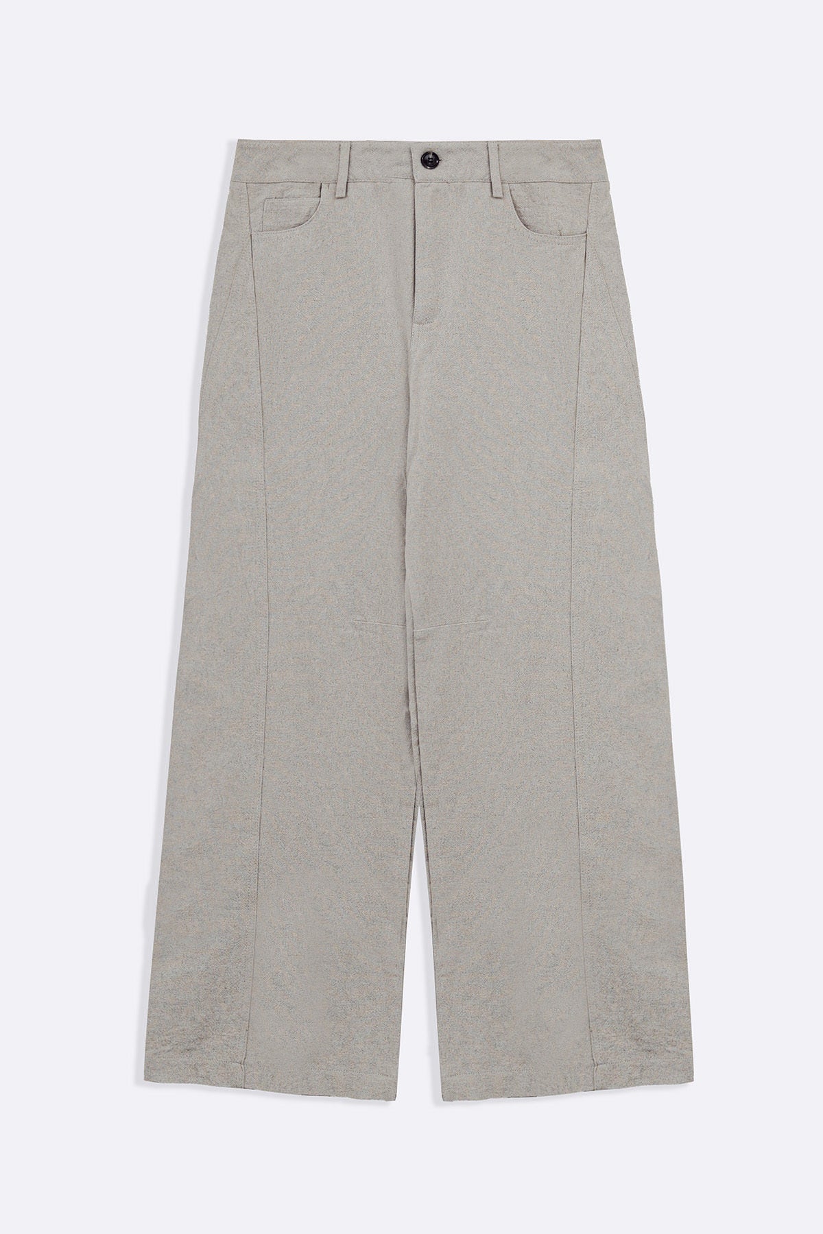 BEIGE LINEN BLEND JEAN PANTS