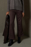 BROWN SUEDE EASY PANTS