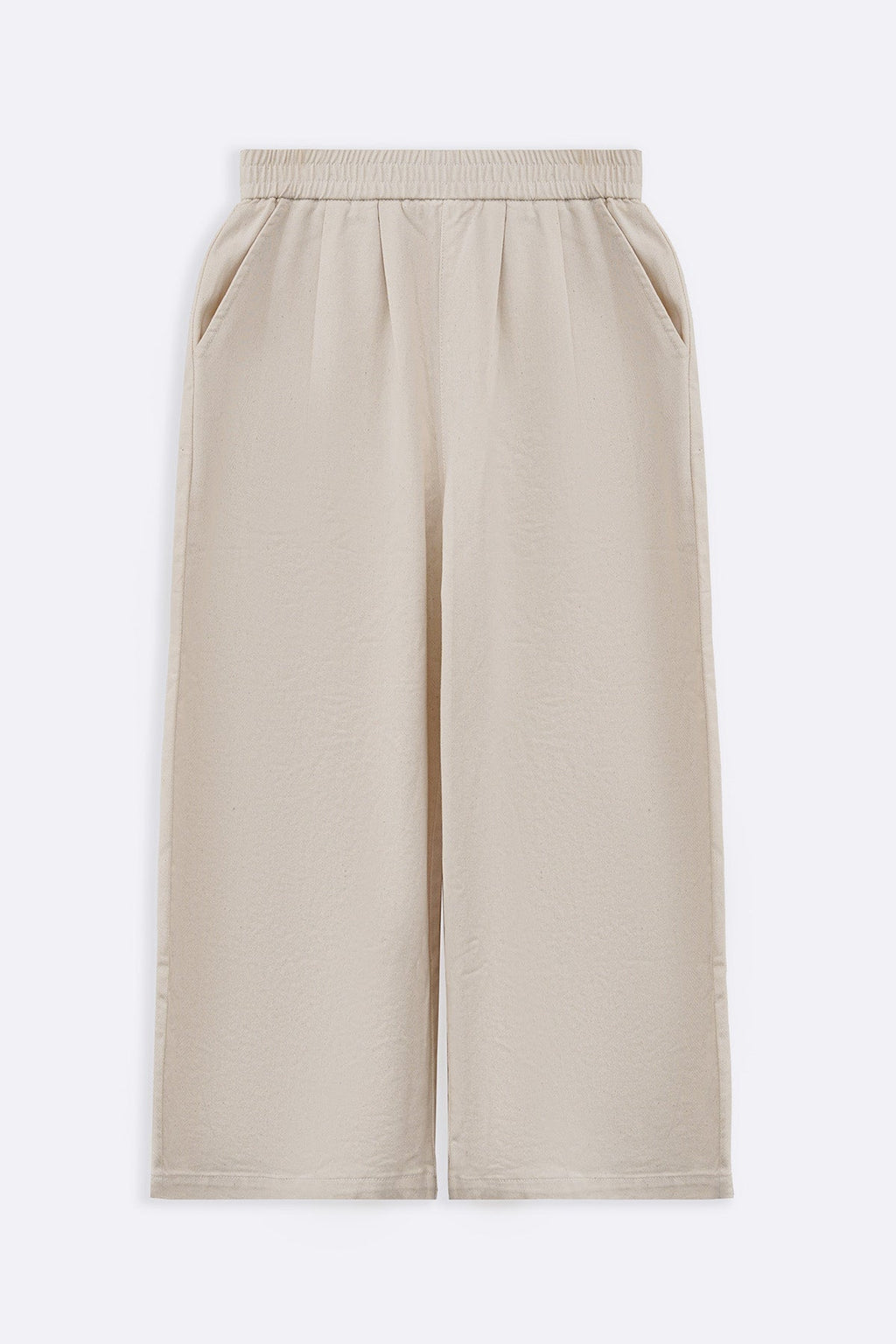 ECRU CROPPED PANTS