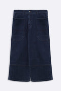 DARK BLUE HIGHLINE CROPPED JEANS
