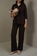 COFFEE TEXTURED PANTS